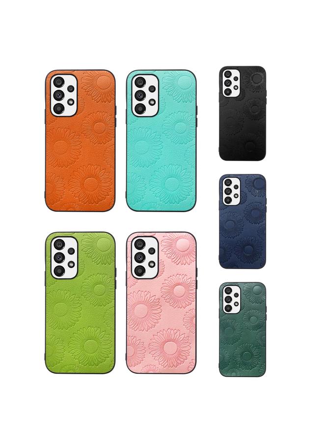 اس-توب جراب لهاتف Samsung Galaxy A73 5G بنمط عباد الشمس مصنوع من مادة البولي يوريثان الحراري والبولي كربونات المقاومة للصدمات - Image 3