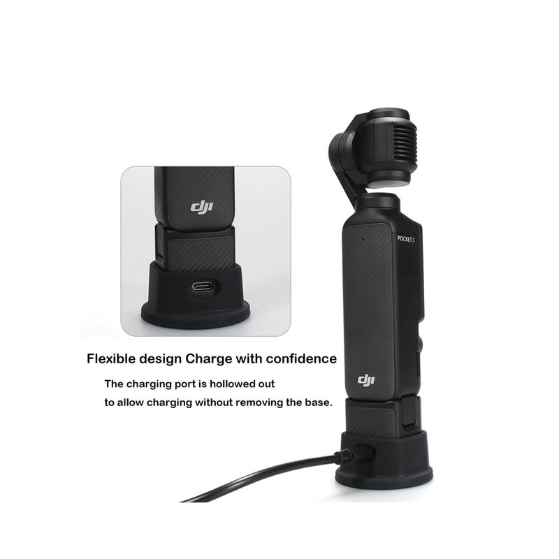 Barakah Silicone Non-Slip Desktop Mount for DJI Osmo Pocket 3, Osmo Pocket 3 Accessories (Silicone Black), Lightweight and Compact - Image 5