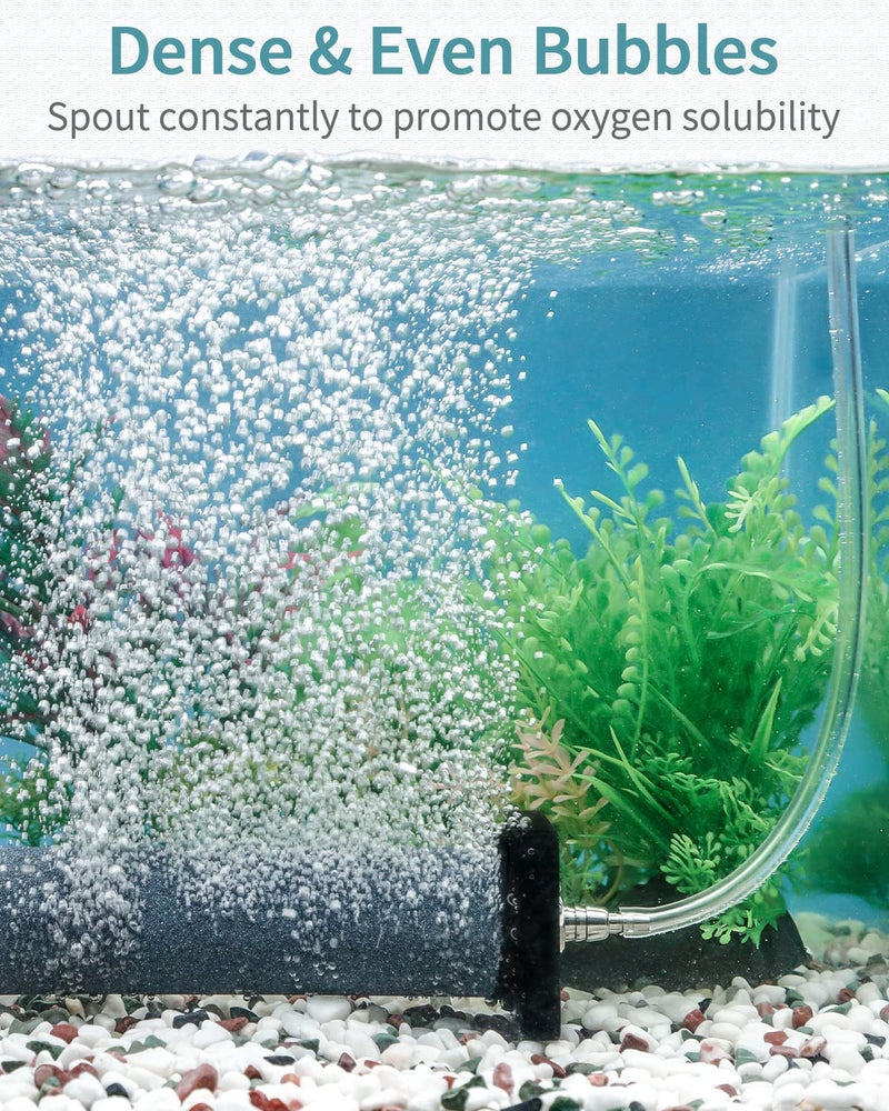 Pawfly Aquarium 8 Inch Air Stone Cylinder for Larger Air Pump Bubble Diffuser Release Tool for Outdoor Pond Garden Circulation System and Large Fish Tanks, 2 Pack - Image 3