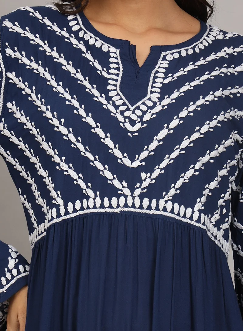 Alaya Hand Embroidered Chikankari Modal Jalabiya-AL4015