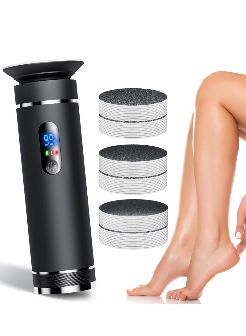 KASTWAVE Electric Callus Remover, Rechargeable Portable Electric Foot File, Foot Grinder, Foot Scrubber with 60pcs Replacement Sandpaper Disk, 2 Speed Professional Pedicure Tools for Feet for Dead Skin  - Image 1