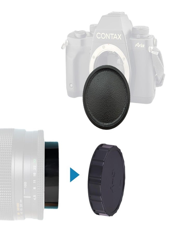 AMOTOK C/Y Camera Body and Rear Lens caps,Compatible with for CONTAX Yashica C/Y Mount Lens&Cameras - Image 2