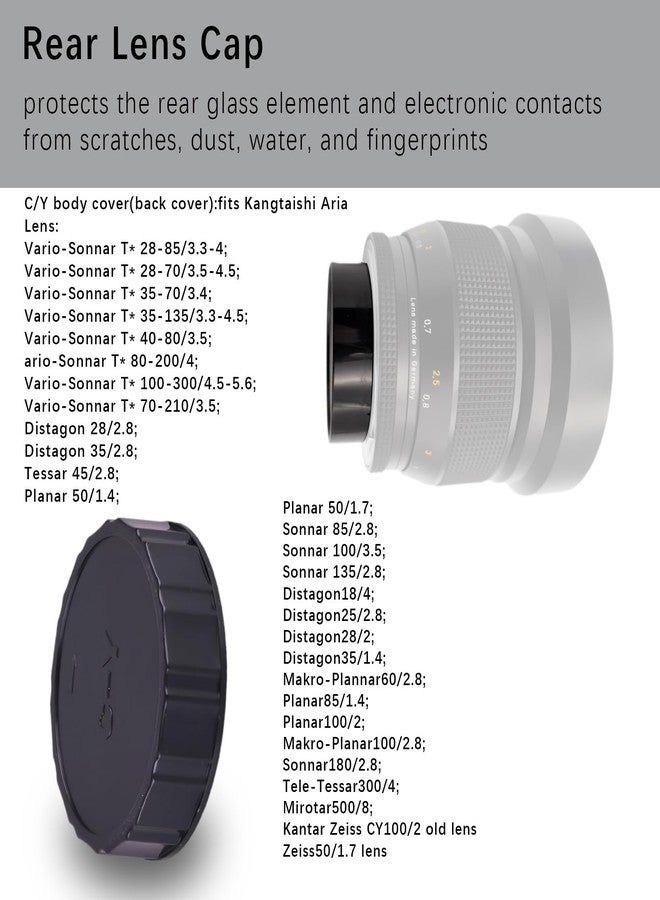AMOTOK C/Y Camera Body and Rear Lens caps,Compatible with for CONTAX Yashica C/Y Mount Lens&Cameras - Image 4