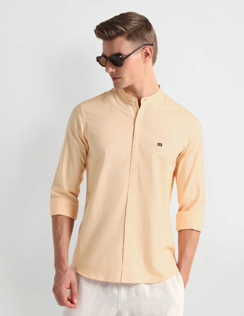 Arrow Pure Cotton Herringbone Shirt
