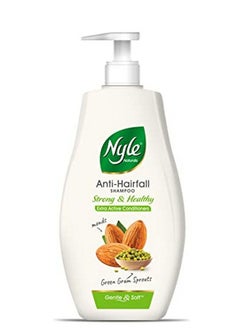Nyle Naturals Strong & Healthy Anti Hairfall 2 In1 Shampoo With Active Conditioner With Almonds And Green Gram Sprouts Gentle And Soft Shampoo Ph Balanced And Paraben Free For Men And Women 800Ml  - Image 2
