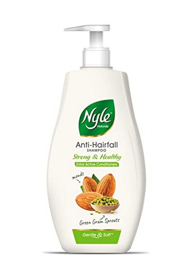Nyle Naturals Strong & Healthy Anti Hairfall 2 In1 Shampoo With Active Conditioner With Almonds And Green Gram Sprouts Gentle And Soft Shampoo Ph Balanced And Paraben Free For Men And Women 800Ml - Image 2