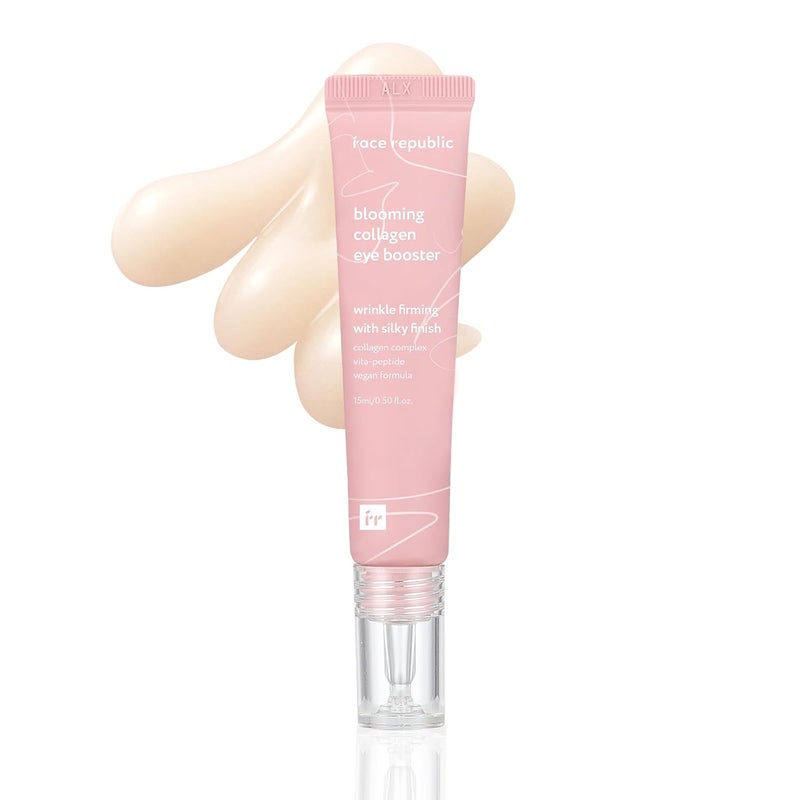 Face Republic Blooming Collagen Eye Booster 15ml 050 fl oz  Wrinkle Care Eye Cream  Nourishing Firming Smoothing  Collagen VitaPeptide  Firm and Elastic Skin  Vegan Korean Skin Care