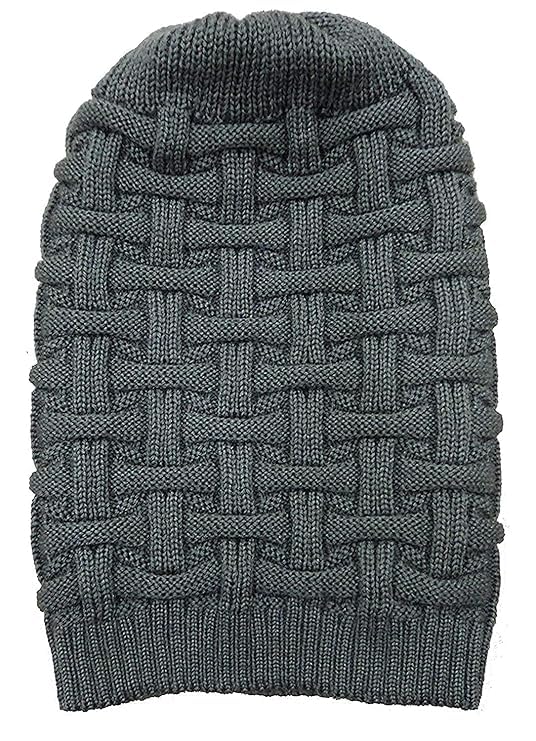UMANI® Beanie Cap for Men Women Skull Slouchy Winter Woolen Knitted Inside Fur Men's Caps(Assorted Pattern) (Dark Grey BAENIE) - Image 5