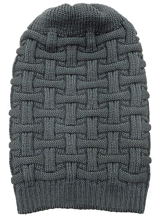 UMANI® Beanie Cap for Men Women Skull Slouchy Winter Woolen Knitted Inside Fur Men's Caps(Assorted Pattern) (Dark Grey BAENIE) - Image 2