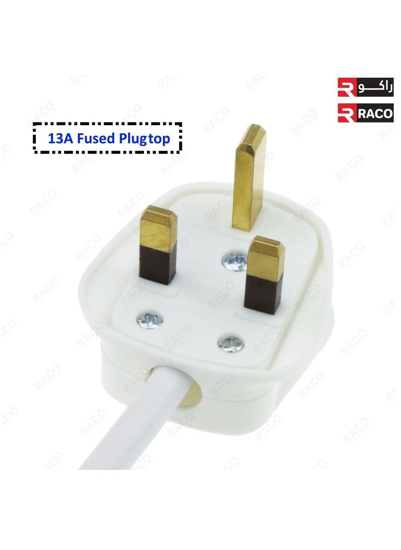 RACO - RACO Socket Extension Board | Heavy-Duty Cable Power Cord 13A Plug 220-250V Socket | Ideal for Various Indoor and Outdoor Uses (Dual Socket Universal) - Image 1
