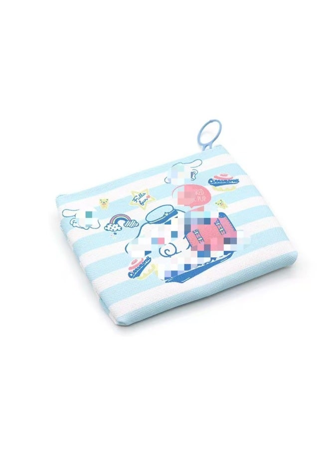 Three Lily Pu Leather Coin Purse Melody Kt Big Ear Small Dog Coin Wallet Doll Machine Hard Bag-Color:Striped Puppy - Image 1