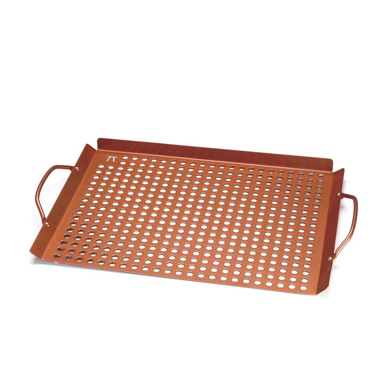 Outset QN71 Large Grill Grid with Handles Copper NonStick