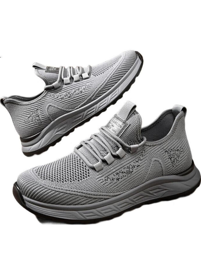 YEARCON Men'S Sports Casual Outdoor Dad Walking Shoes Coconut Shoes Flying Woven Shoes 96564W Gray 41 - Image 2