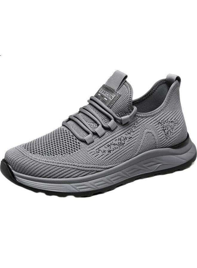 YEARCON Men'S Sports Casual Outdoor Dad Walking Shoes Coconut Shoes Flying Woven Shoes 96564W Gray 41 - Image 3
