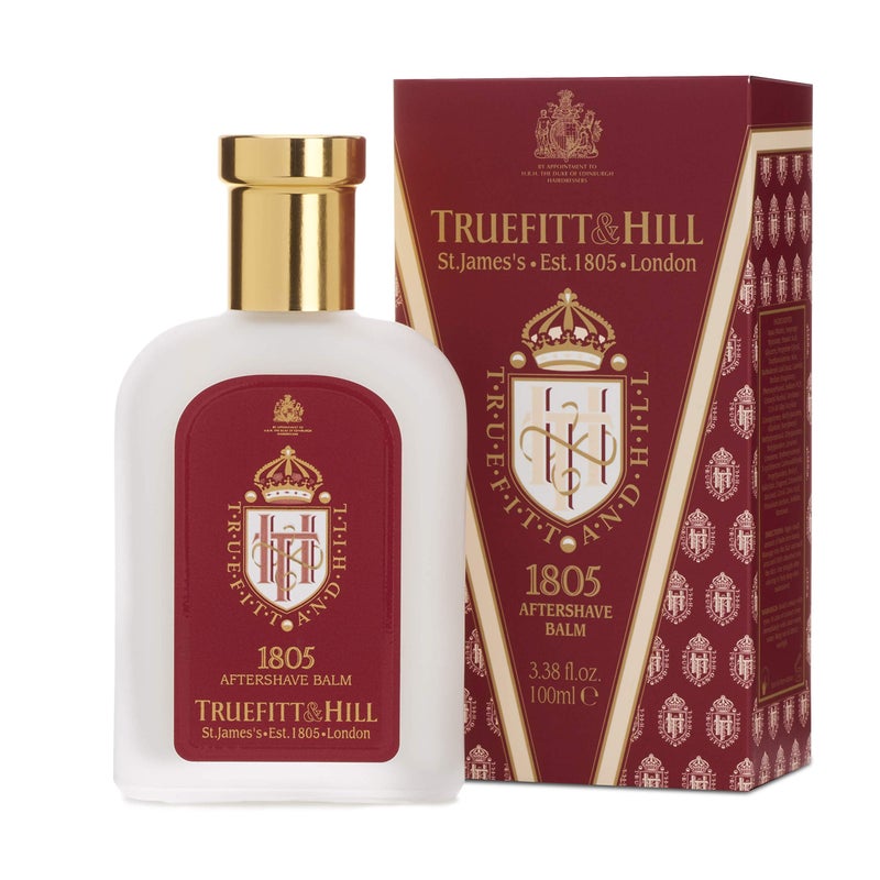 Truefitt & Hill Luxury Aftershave Balm - 1805 - Premium Soothing Moisturizer with Aloe Vera Extract - Ideal for Sensitive Skin, Razor Burn Relief, and a Silky Smooth Finish - 3.38 oz. - Image 1