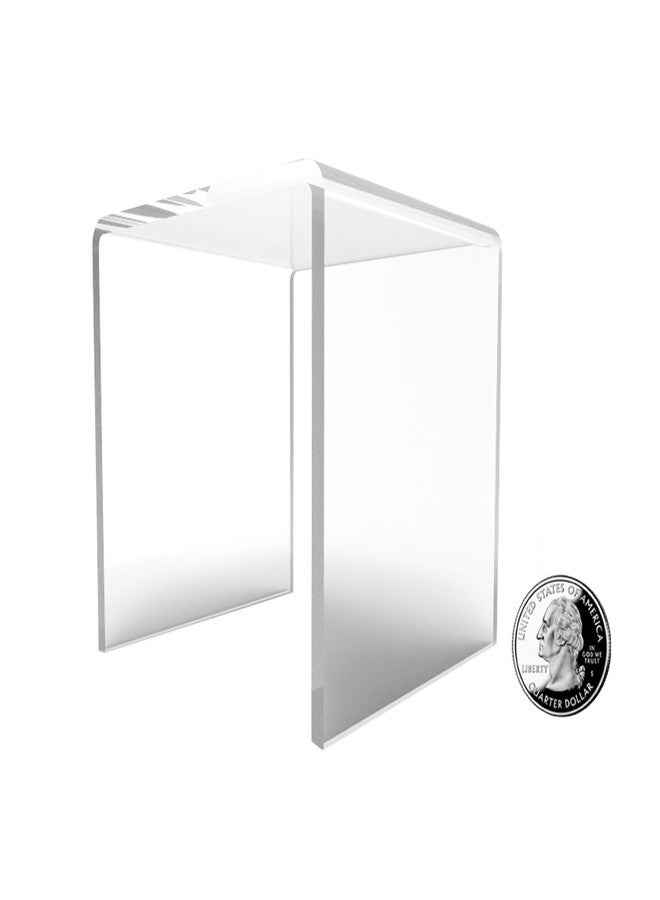 FixtureDisplays® One Riser Combo 3" Cube 3-Sided Clear Plexiglass Pedestal Lucite Acrylic Display Risers Jewelry Showcase Fixtures - 1/8" Thick 16905-3INCH-CLEAR-NEW-NPF - Image 1