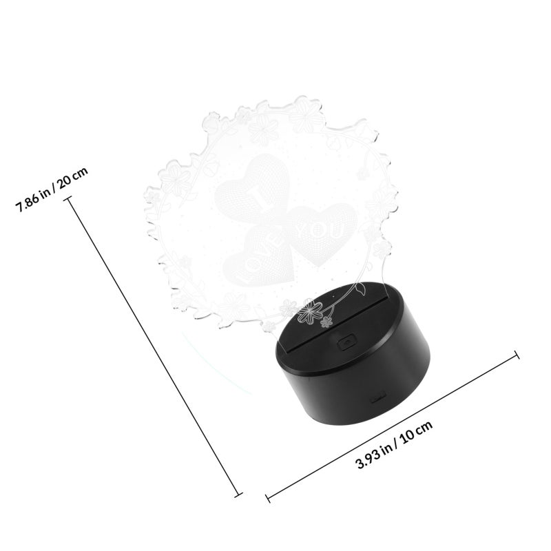 1Pc I LOVE YOU Valentine's Day Wedding 3D Colorful Lamp Decor - Image 2