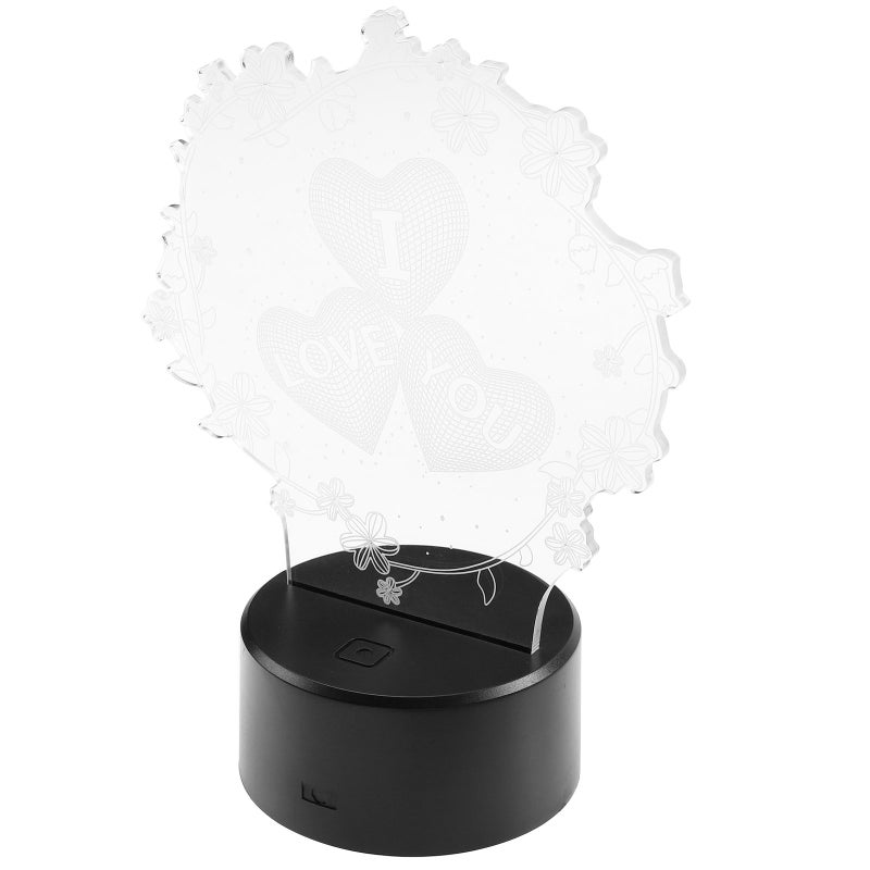 1Pc I LOVE YOU Valentine's Day Wedding 3D Colorful Lamp Decor - Image 1