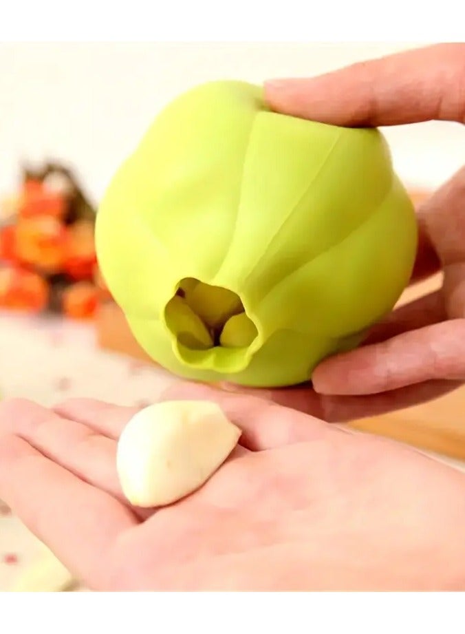 Goolsky 1pc Garlic Peeler Creative kitchen silicone, soft garlic peeler garlic peeler, simple and convenient kitchen gadgets, outdoor kitchen utensils - Image 5