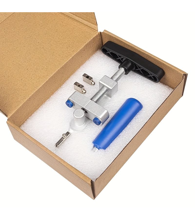 Silvery Manual Glass Tile Cutter With Diamond Roller For Glass Tile Cutting And Beveling Precision Cutting Tool For DIY And Construction Adjustable Metal Base And Holder With Sturdy Frame Lightweight Portable Design - Image 3