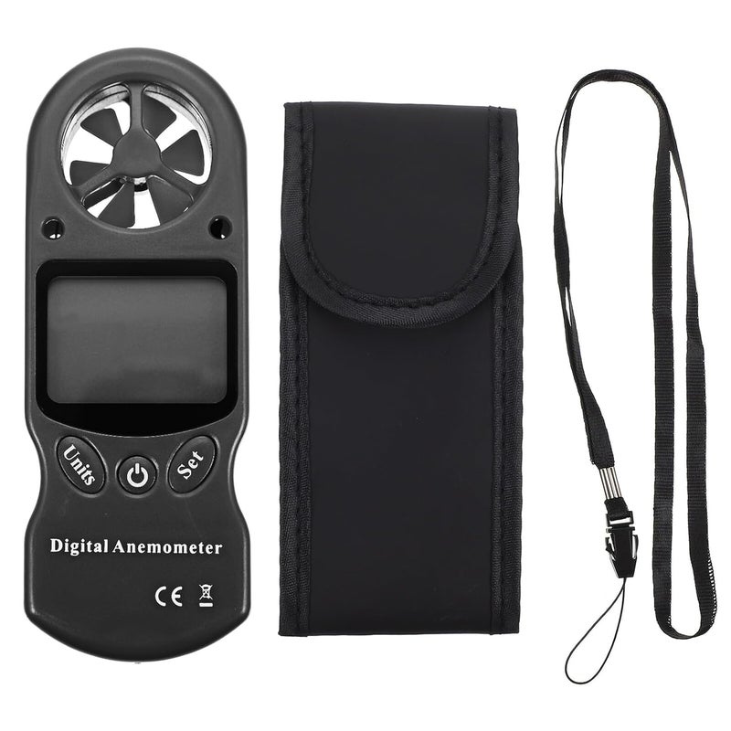 مقياس الرياح المحمول الصغير سرعة الرياح درجة الحرارة الرطوبة متر الإضاءة الخلفية المحمول - Image 2