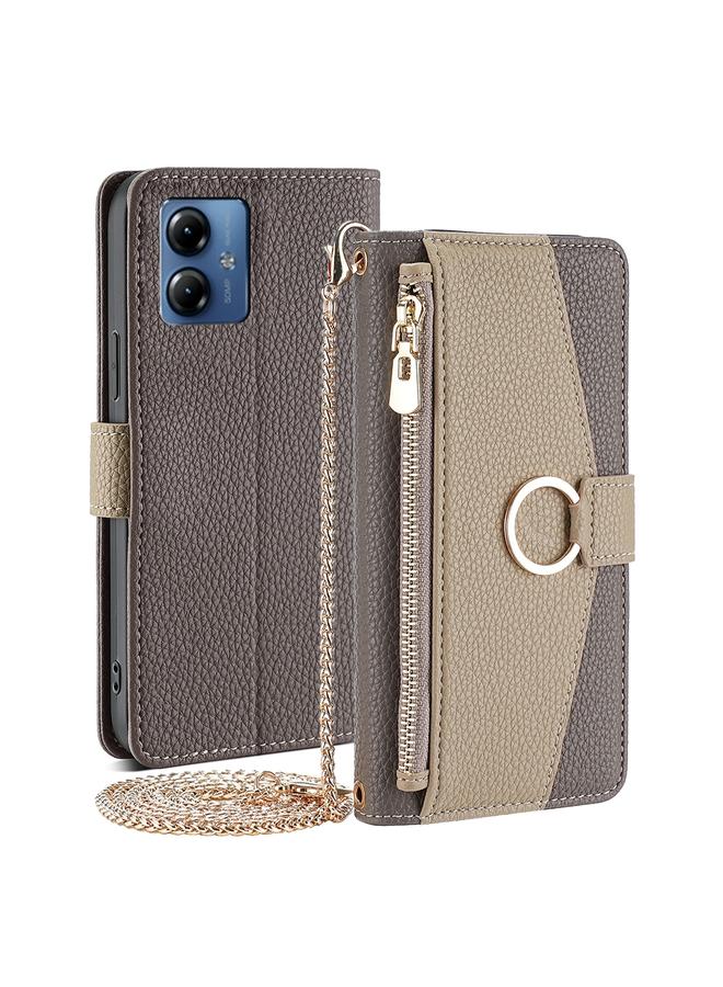 S-TOP Case For Motorola Moto G14 Crossbody Litchi Texture Leather Phone Case - Image 1