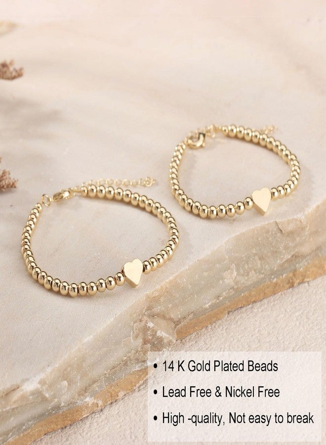 AULSIEY First Day of Kindergarten Pre School Gifts for Mommy and Me,Back to School Outfits for Girls,First Day of School Bracelet for Mother Daughter,Matching Heart Bracelets Back to School Pre K Stuff (Golden Kinder) - Image 5