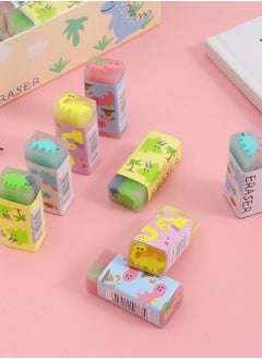 Y&D 8pcs Dinosaur Eraser, Animal Educational Eraser Toys for Kids, Cute Pencil Soft  - Image 4