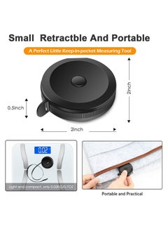 HaHaHai Soft Tape Measure Retractable Measuring for Body Fabric Sewing Tailor Cloth Knitting Craft Weight Loss Measurements Retractable Black Dual Sided Tape Measure Body Measuring 1 Pack  - Image 3
