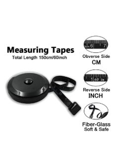 HaHaHai Soft Tape Measure Retractable Measuring for Body Fabric Sewing Tailor Cloth Knitting Craft Weight Loss Measurements Retractable Black Dual Sided Tape Measure Body Measuring 1 Pack  - Image 4