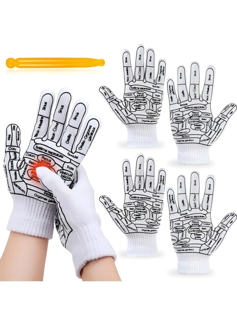 PRO 2 pieces of hand massage gloves, acupoint gloves, palm hand reflexology zone meridian therapy gloves  - Image 1