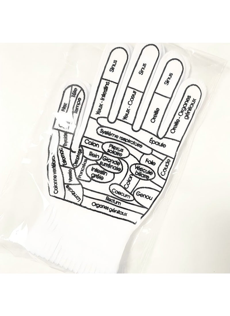 PRO 2 pieces of hand massage gloves, acupoint gloves, palm hand reflexology zone meridian therapy gloves  - Image 5