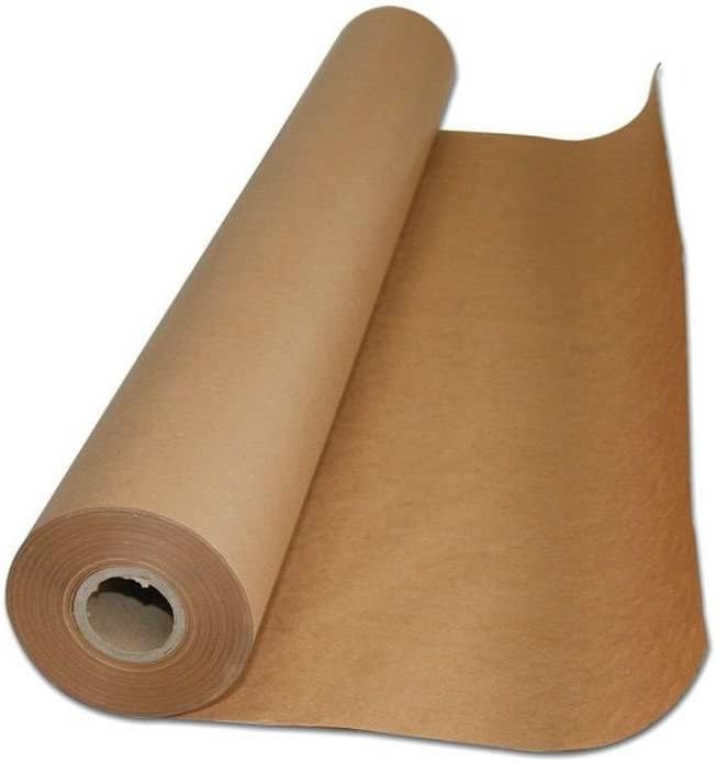 MM WILL CARE - WE WILL CARE YOUR PRODUCTS MM Will Care Kraft Paper Roll Ideal for Packing Moving Gift Wrapping Postal Shipping Parcel Wall Art Crafts Bulletin Boards Floor Covering Table Runner Golden 26inch X 10Meter 