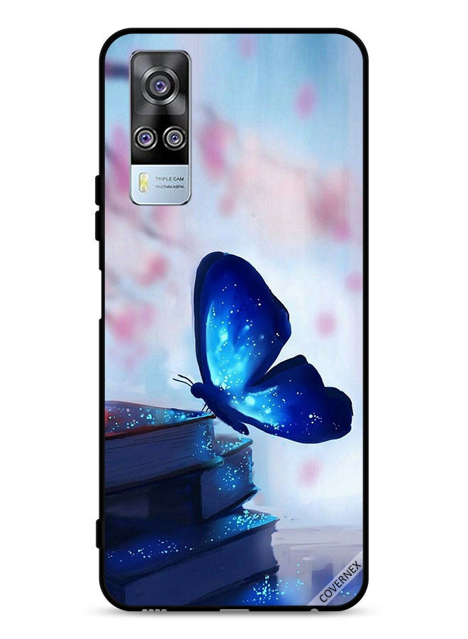 Covernex vivo Y51 2020 Protective Case Cover Butterfly Sitting On Books - Image 1