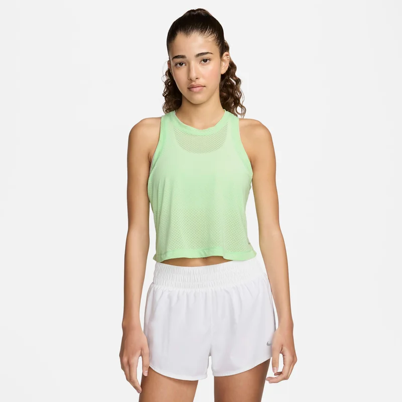 Nike Green Women's One Classic Breathe Dri-FIT Cropped Tank Top for Women | Best Price UAE