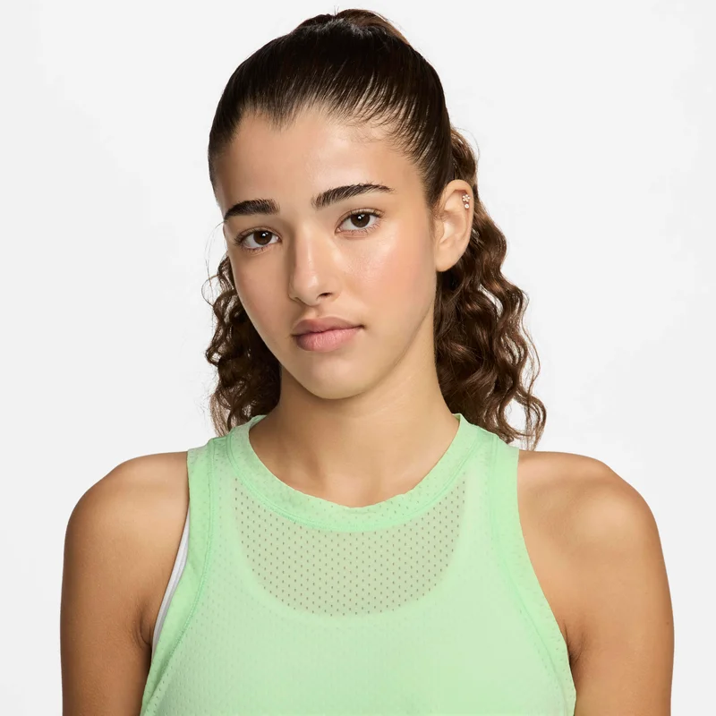 Nike Green Women's One Classic Breathe Dri-FIT Cropped Tank Top for Women | Best Price UAE