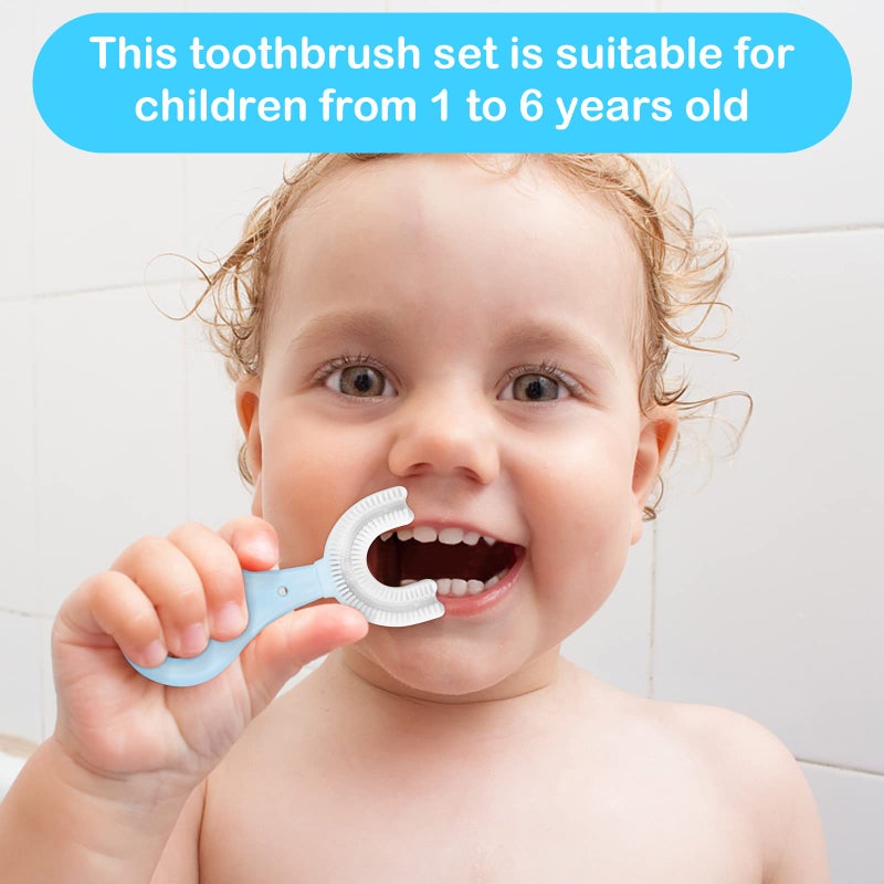 Frerdui 4 In 1 U-Shaped Toothbrushes Set - Baby Training Toothbrush - Infant To Toddler Oral Care Toothbrush For Baby - Food Grade Silicone - Perfect For Age 1-6 - Baby Essentials Gift(4-Pack) - Image 5