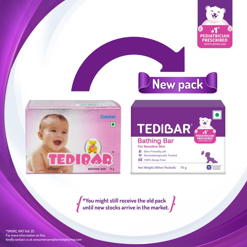 TEDIBAR Curatio Tedibar Baby Bathing Bar 75gm - Image 2