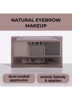 LAMEL LAMEL Brow Bar Professional Eyebrow Palette - Define, Fill and Shape Brows, Long-lasting, Easy to Blend, Customizable Looks, 401-4.5g/ 0.15oz. (Mid Brown)  - Image 3