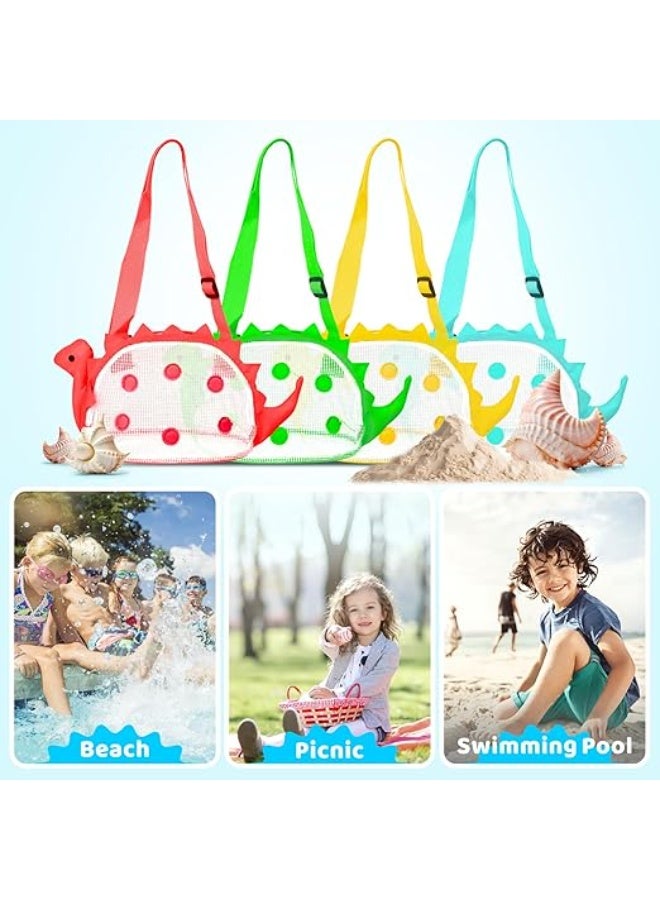 Baytion Mesh Beach Bag for Kids Multifuction Crossbody Bag for Outdoor SchoolBeach Toy Mesh Beach Bag Kids red - Image 5