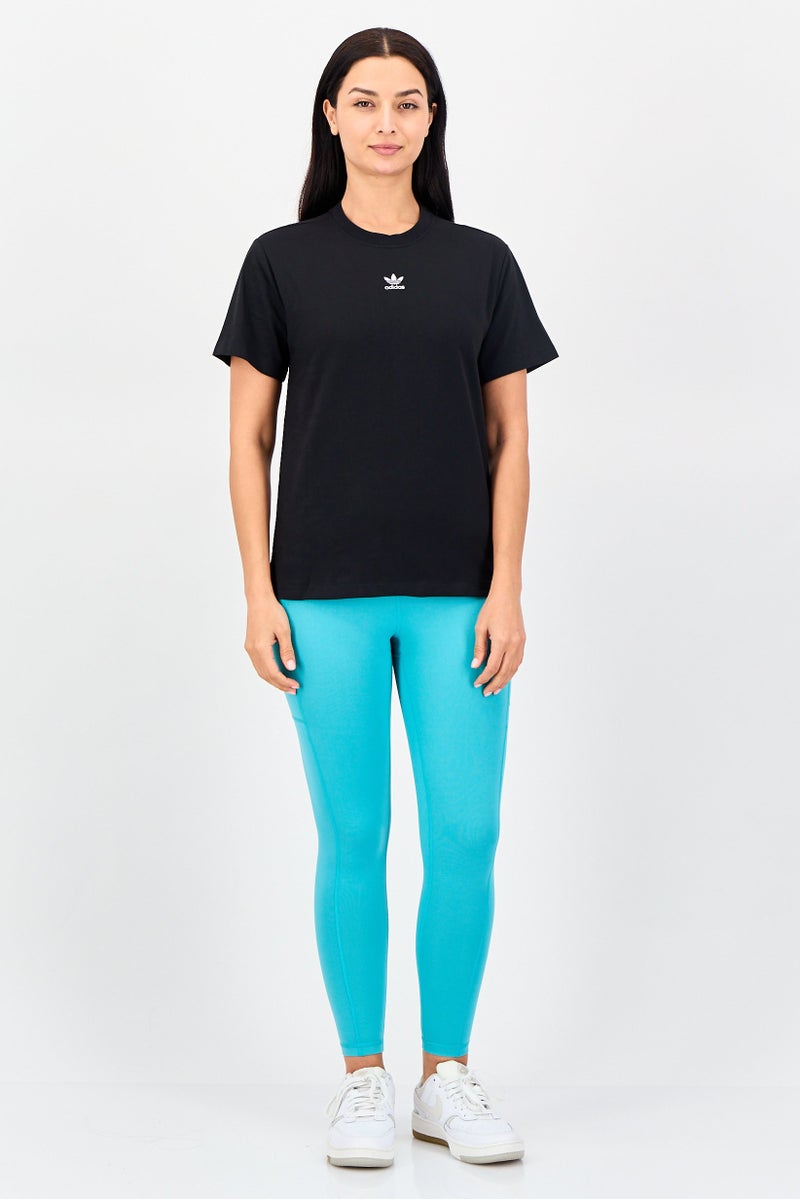 adidas Originals Women Sportswear Fit Short Sleeve Outdoor T-shirt, Black - Image 3