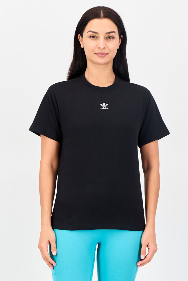 adidas Originals Women Sportswear Fit Short Sleeve Outdoor T-shirt, Black - Image 1