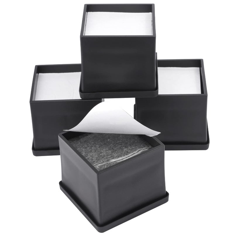BTSD-home Bed Risers 2 inch Heavy Duty Furniture Risers Chair Table Legs Risers Great for Thin Legs Add 2" Height 4 Pack Square - Image 4