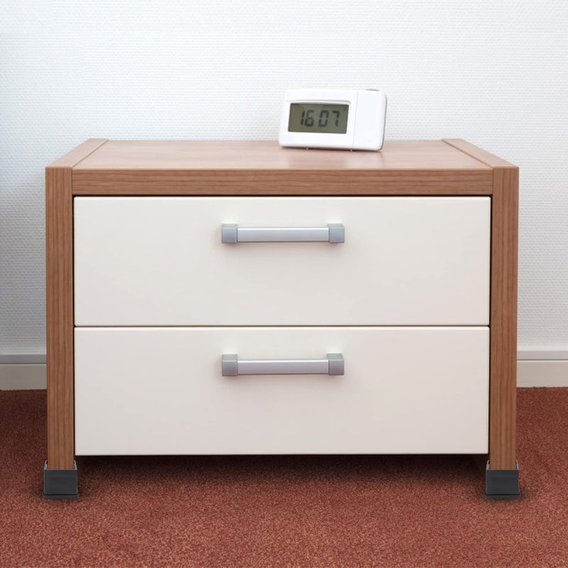 BTSD-home Bed Risers 2 inch Heavy Duty Furniture Risers Chair Table Legs Risers Great for Thin Legs Add 2" Height 4 Pack Square - Image 5