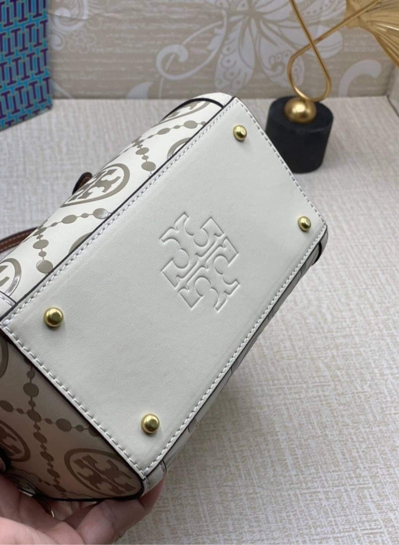 Burch TORY BURCH T Monogram Mini Barrel Bag - Image 3