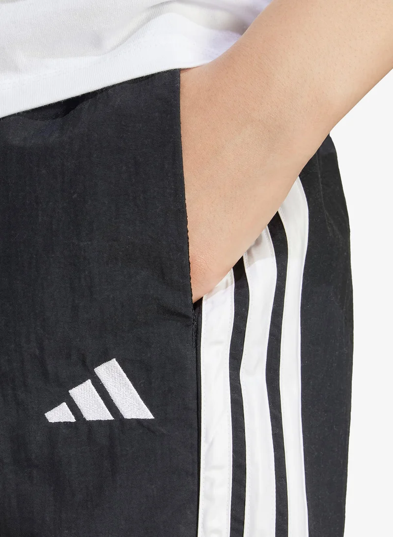 Adidas BLACK/WHITE 3-Stripes Essential Woven Shorts for Women | Best Price UAE