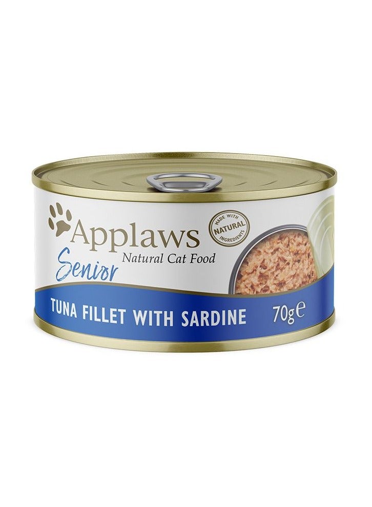 Applaws علبة 24 قطعة من سمك التونة مع السردين من شركة أبلاوز للقطط الكبيرة، 70 جرام - Image 2