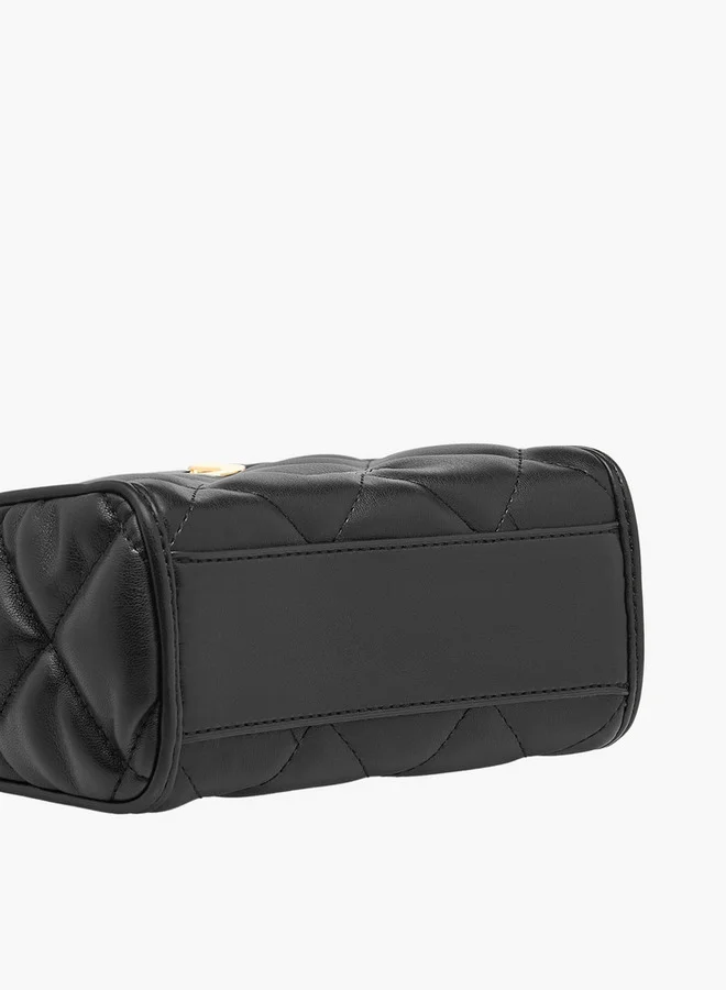 Flora Bella By Shoexpress Quilted Crossbody Bag with Detachable Shoulder Strap