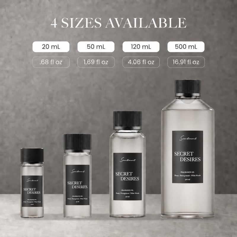 Scentiment Secret Desires Diffuser Oil - Premium Hotel Scent with Notes of Peony, Pomegranate & White Woods Home Scent, Hotel Fragrance Oil Diffuser Refill - 0.68 fl oz (20 mL) - Image 5