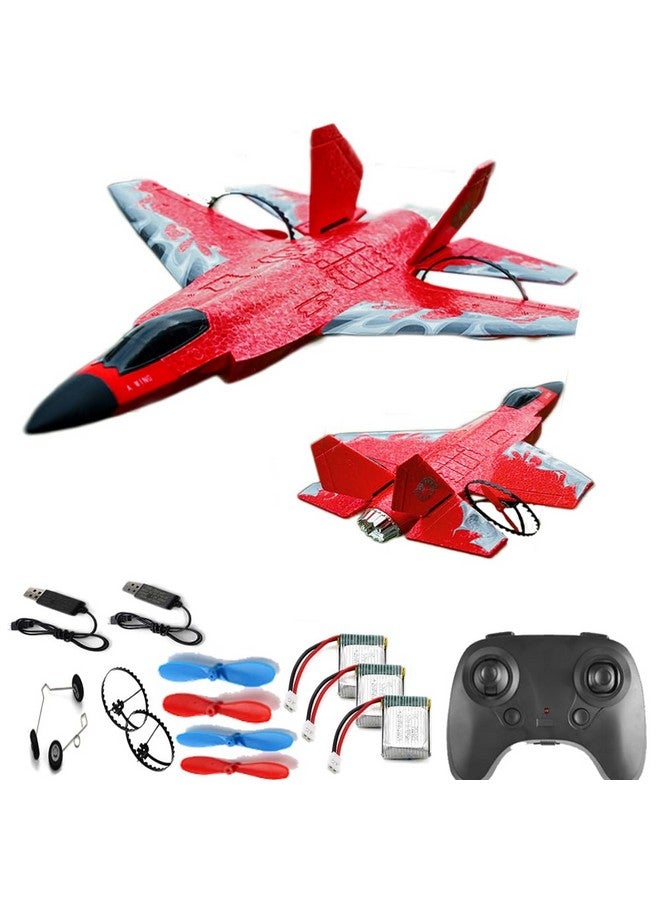 Generic RC Plane, F-35 Jet Plane Remote Control Glider Airplanes,2 Channel 2.4GHZ Remote Control Plane Aircraft, Double Charging Wire RC Airplane Easy to Fly for Adults Beginners (Red)  - Image 1